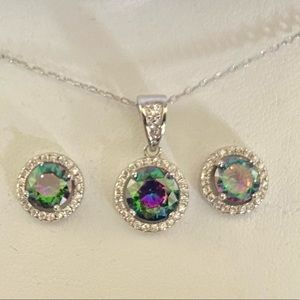 ⭐️NEW⭐️ Mystic Topaz necklace earrings set